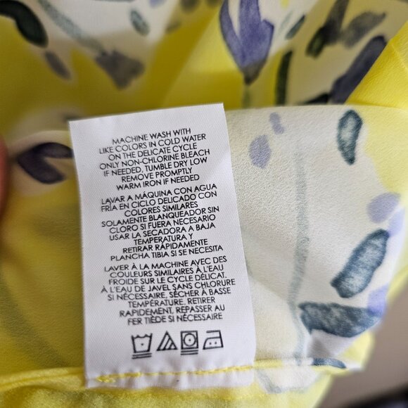 CABI #5213 Stevie Sunny Days Yellow Floral Blouse~Size S - Picture 9 of 10
